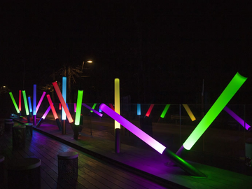 PISTILLO - LED RGB methacrylate floor lamp by Martinelli Luce - view 2